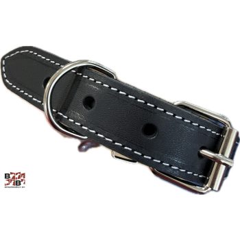 Bőr kutyanyakörv fekete 56 cm