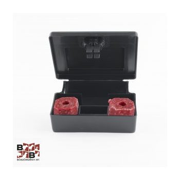 Egérdoboz, fekete, kulcsos