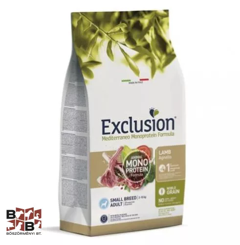 Exclusion Mediterraneo Monoprotein Adult Lamb Small száraz kutyatáp 7 kG
