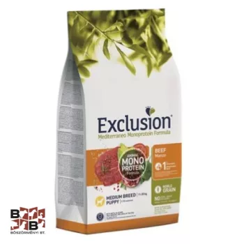   Exclusion Mediterraneo Monoprotein Puppy Beef Medium száraz kutyatáp 12 kg