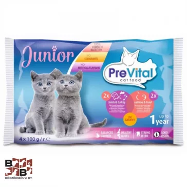  PreVital Alutasakos macska Junior vegyes íz 4x100g