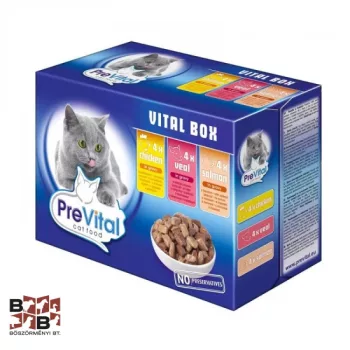 PreVital Alutasakos macska eledel Vegyes íz 12x100g