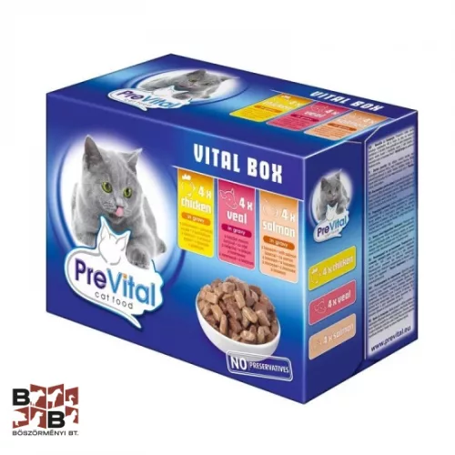 PreVital Alutasakos macska eledel Vegyes íz 12x100g