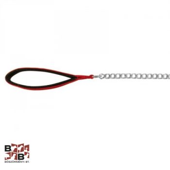 Trixie láncos póráz nylon fogóval 1m/4mm piros
