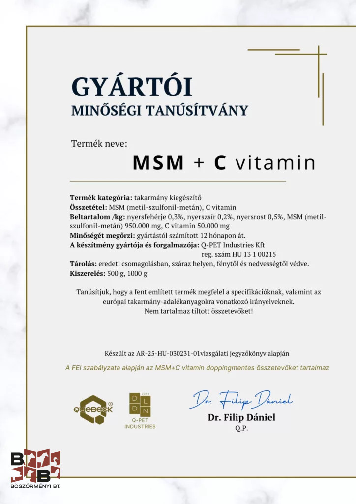 MSM + C vitamin 1kg