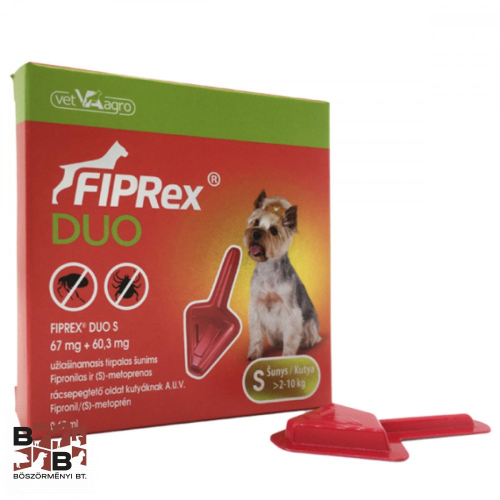 Fiprex Duo S 67 mg + 60,3 mg rácsepegtető oldat kutyáknak