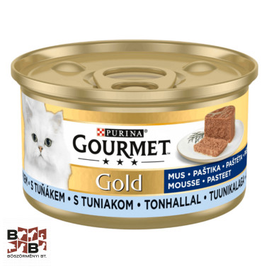 GOURMET Gold Pástétom tonhallal nedves macskaeledel
