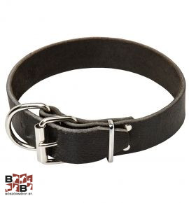 Bőr kutyanyakörv hasított 40mm